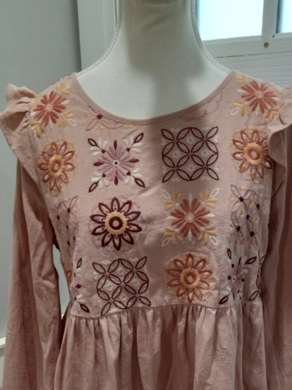 Savanna Jane Embroided Ladies Top Shirt Size Small